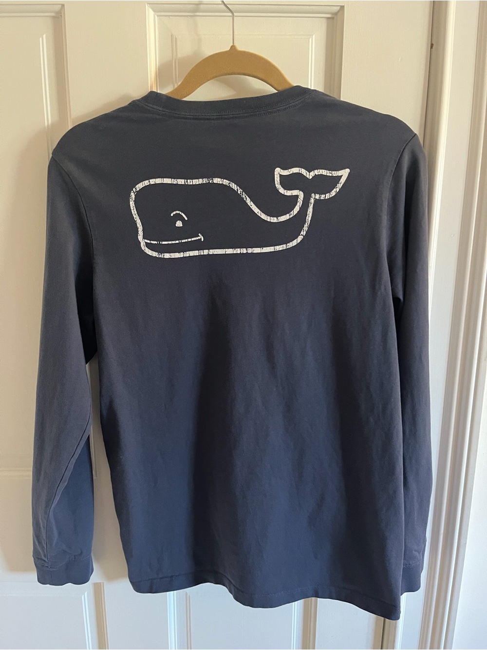 Vineyard Vines Boys Long Sleeve Pocket Tee Navy Whale Logo Size L 16